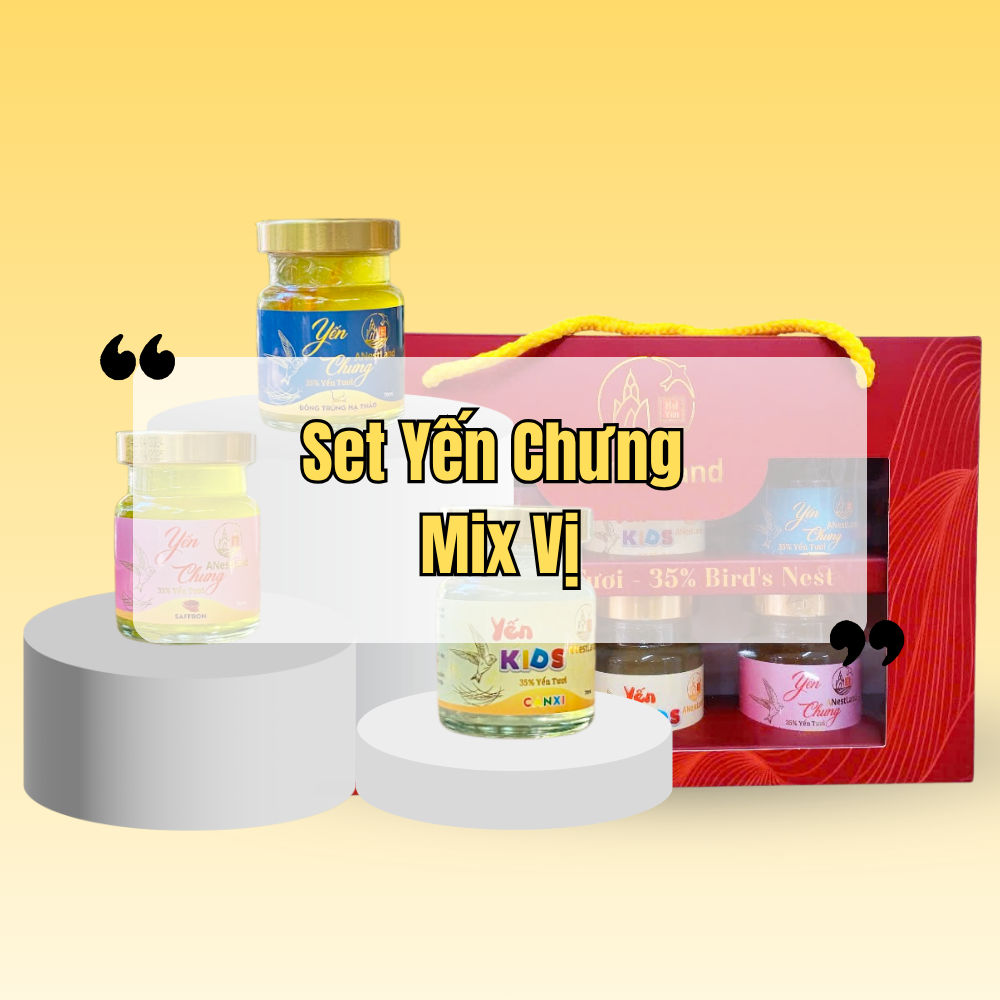 Set Yến Chưng Mix Vị Anestland – Chăm Sóc Đủ Đầy Cho Mọi Thành Viên Trong Gia Đình