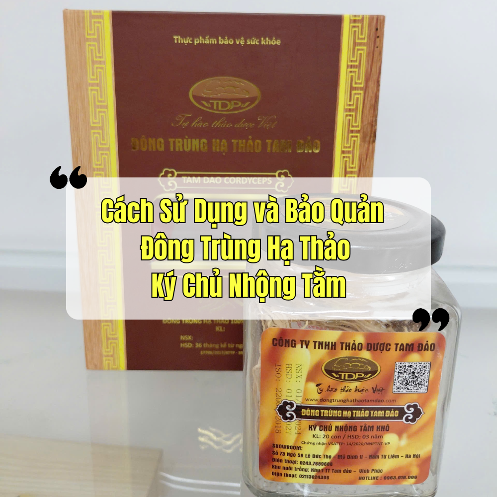 Cách Sử Dụng Và Bảo Quản-Đông Trùng Hạ Thảo Ký Chủ Nhộng