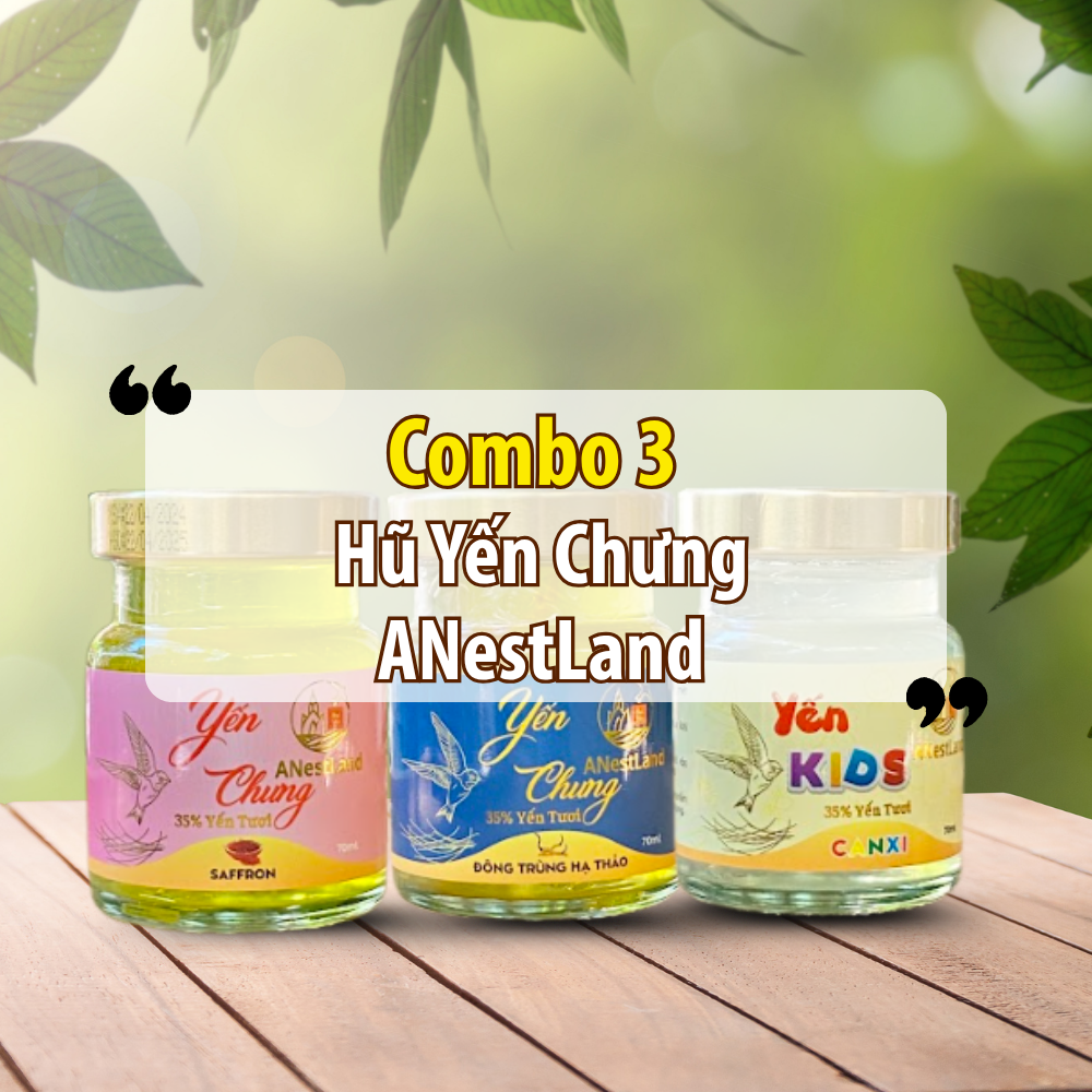 Combo 3 Hũ Yến Chưng ANestLand , Chăm Sức Khỏe Mỗi Ngày, Tiết Kiệm Vượt Trội