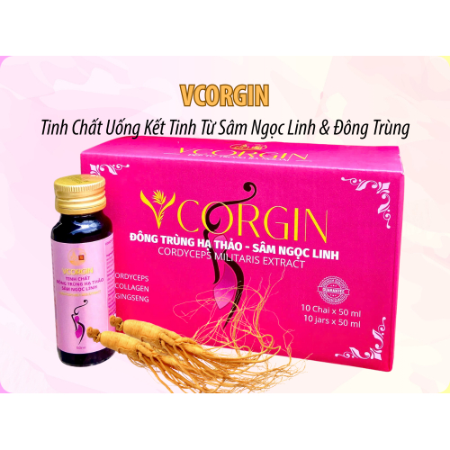 III. VCORGIN – Tinh chất uống ứng dụng Sâm Ngọc Linh hiệu quả