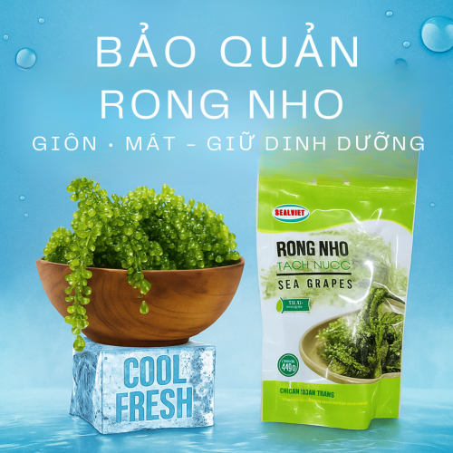 Cách Bảo Quản Rong Nho Tách Nước