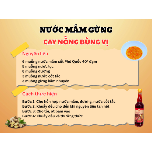 2. Cách pha nước mắm gừng